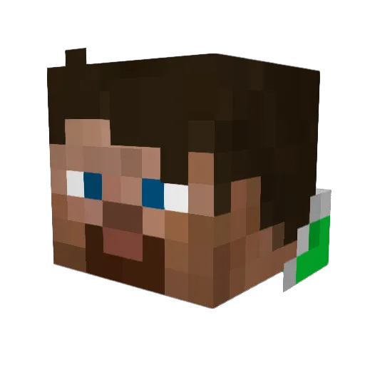 nicko1798 Minecraft avatar head, 3D render