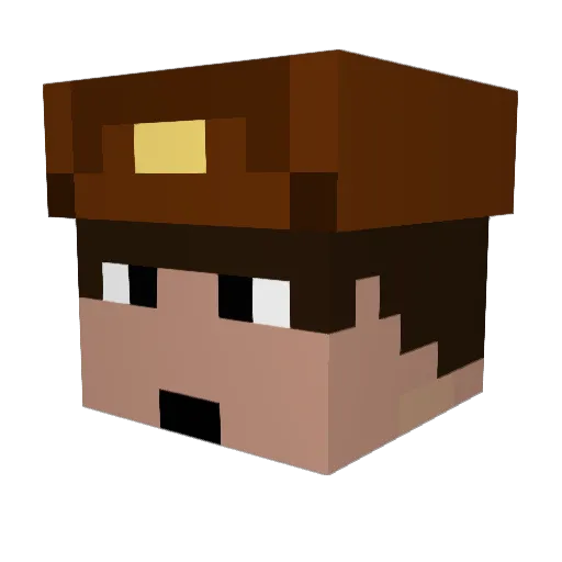 nickpetpaul Minecraft avatar head, 3D render