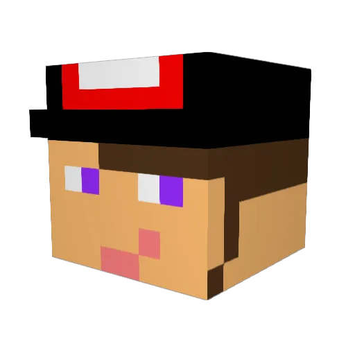 nickrafabr Minecraft avatar head, 3D render