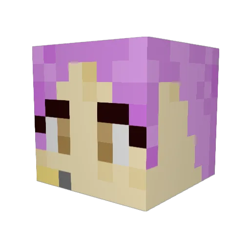nicksliving Minecraft avatar head, 3D render