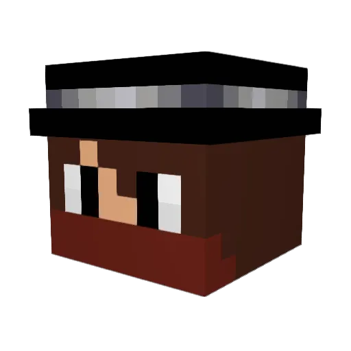 nickstun Minecraft avatar head, 3D render