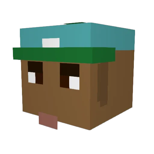 nicktherapper Minecraft avatar head, 3D render