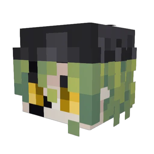 niclinc_ Minecraft avatar head, 3D render