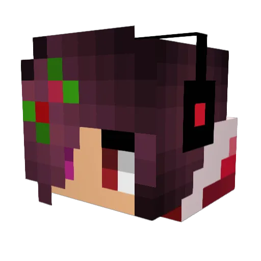 nicloose Minecraft avatar head, 3D render