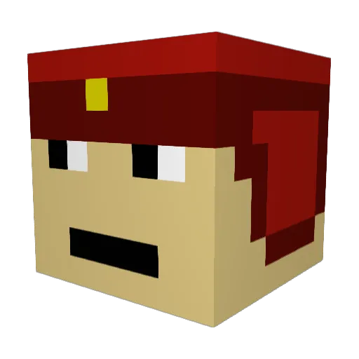 nicmal Minecraft avatar head, 3D render