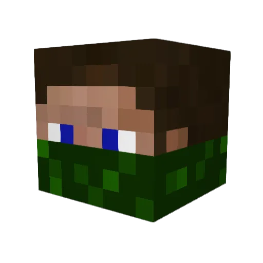 nicniknic Minecraft avatar head, 3D render