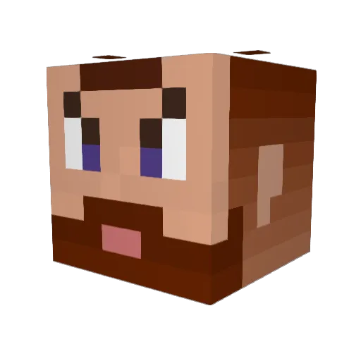nico333d Minecraft avatar head, 3D render