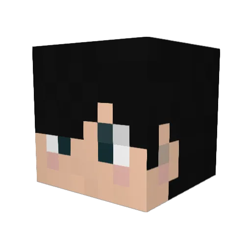 nico_muu Minecraft avatar head, 3D render