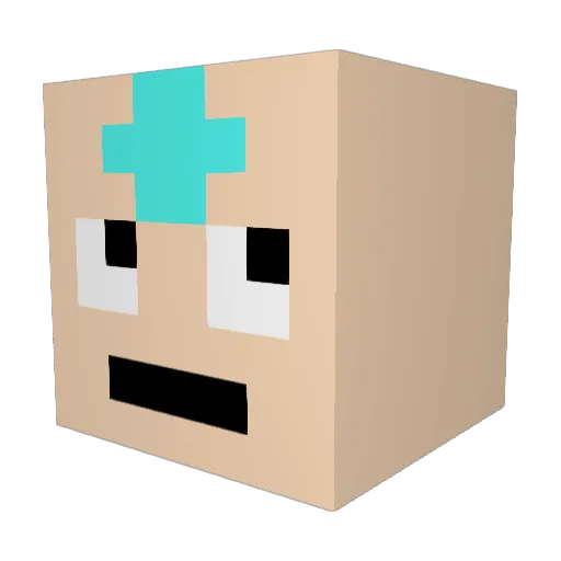 nicoagent007 Minecraft avatar head, 3D render