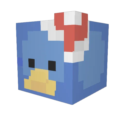 nicoal5 Minecraft avatar head, 3D render