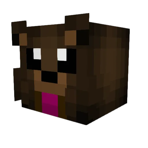 nicobear Minecraft avatar head, 3D render