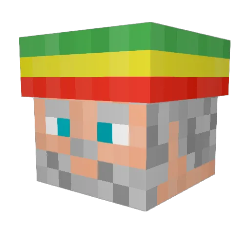 nicococ0 Minecraft avatar head, 3D render