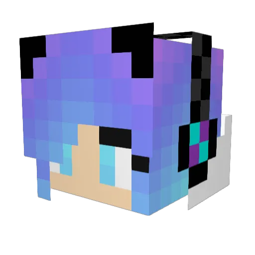 nicocraft13 Minecraft avatar head, 3D render