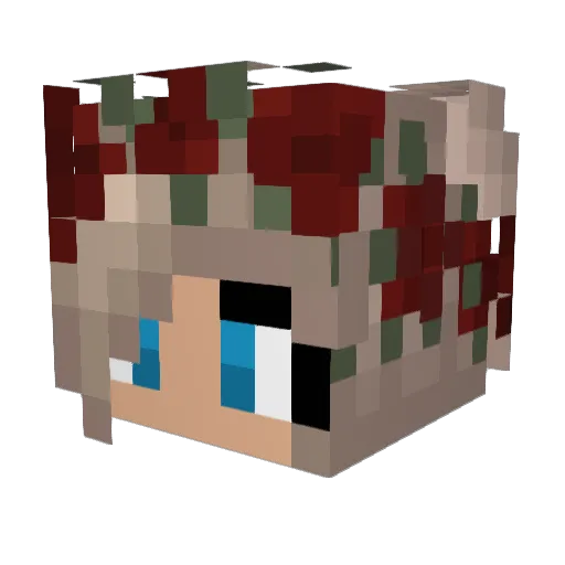 nicoev17 Minecraft avatar head, 3D render