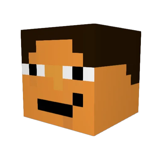 nicofra Minecraft avatar head, 3D render