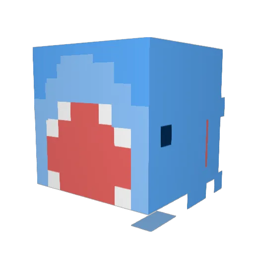 nicogacitua Minecraft avatar head, 3D render