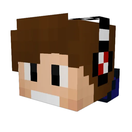 nicolasdointer Minecraft avatar head, 3D render