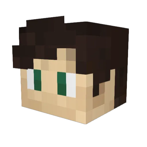 nicolasedwards Minecraft avatar head, 3D render