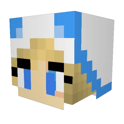 nicolazonca Minecraft avatar head, 3D render