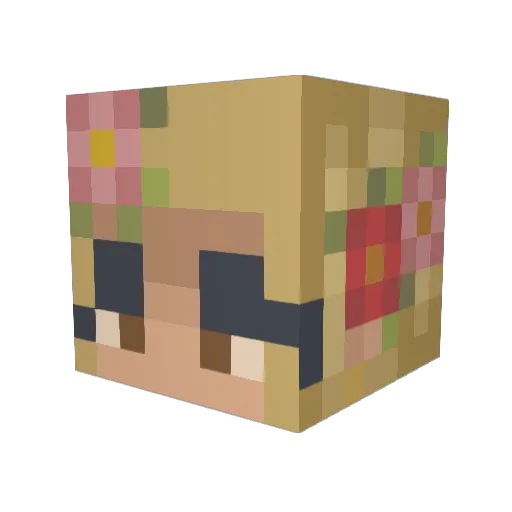 nicolecatherine Minecraft avatar head, 3D render