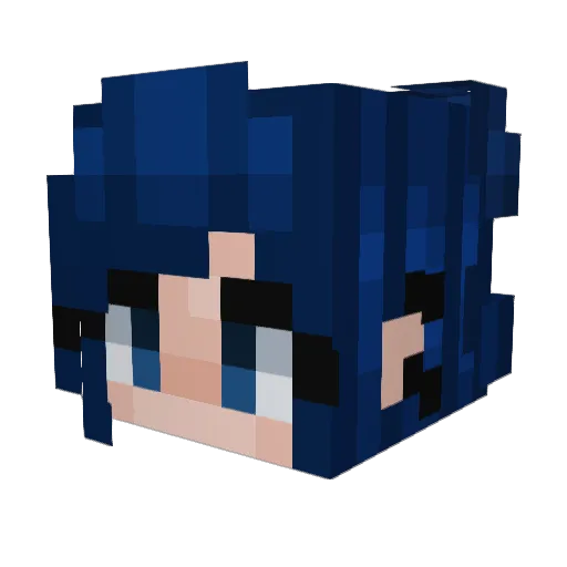 nicolelol Minecraft avatar head, 3D render