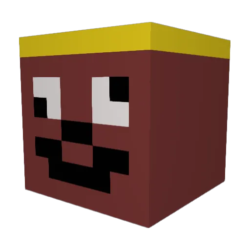 nicolfires Minecraft avatar head, 3D render