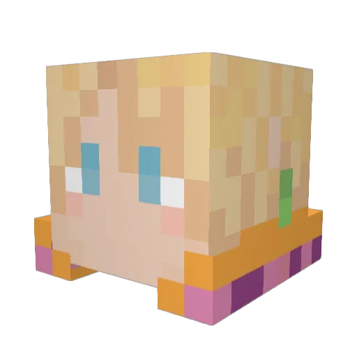 nicolottle Minecraft avatar head, 3D render