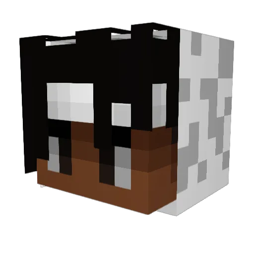 nicomuer Minecraft avatar head, 3D render
