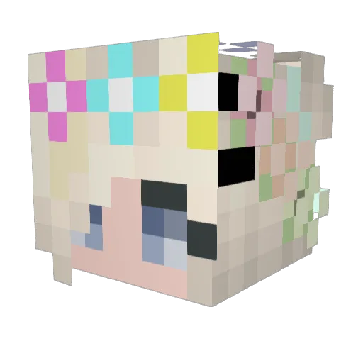nicopesta Minecraft avatar head, 3D render