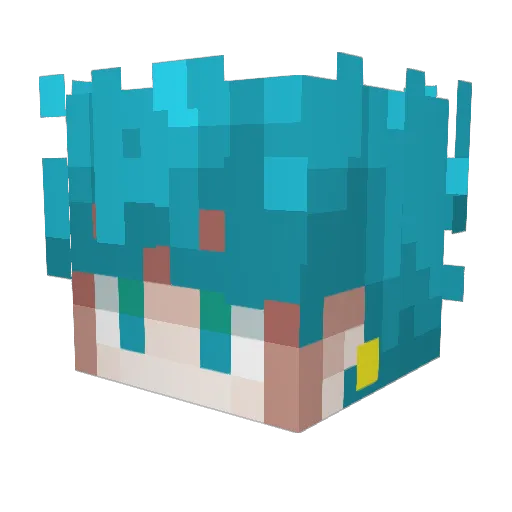nicopro7771 Minecraft avatar head, 3D render