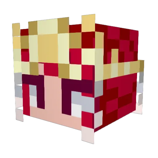 nicotuki Minecraft avatar head, 3D render