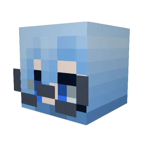 nicozuki_ Minecraft avatar head, 3D render