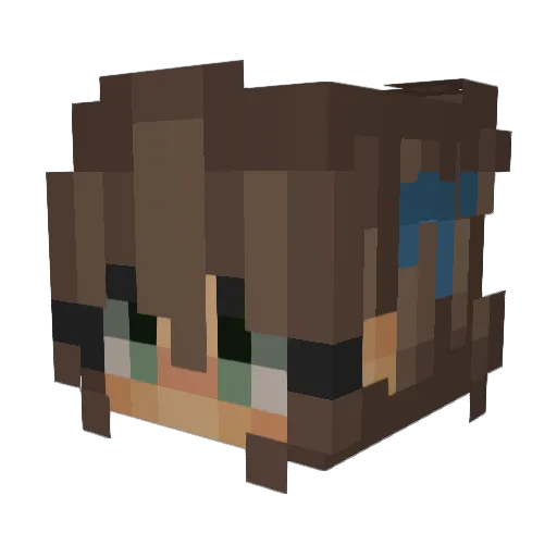 nicplaysss Minecraft avatar head, 3D render