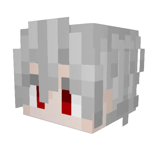 nicrasga Minecraft avatar head, 3D render