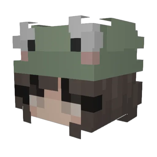 nicxlelin Minecraft avatar head, 3D render