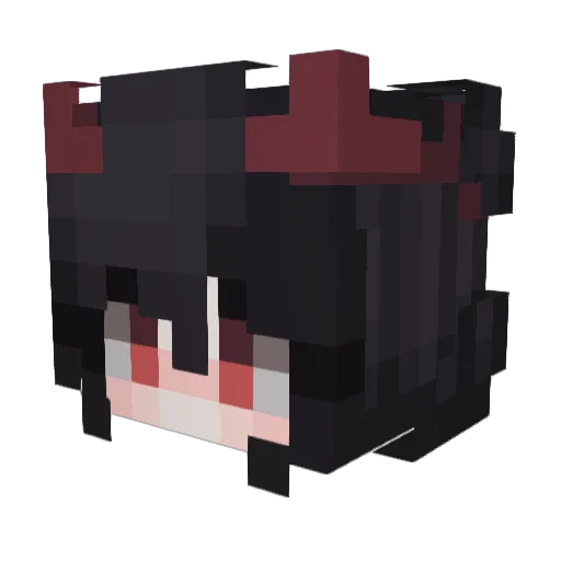 nide_ribok Minecraft avatar head, 3D render