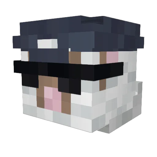 nidemasy Minecraft avatar head, 3D render
