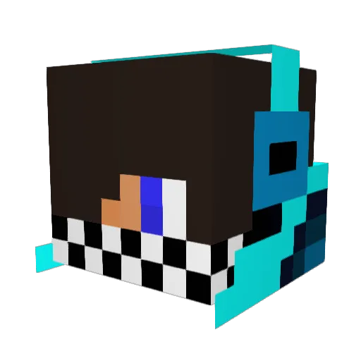 nidog32 Minecraft avatar head, 3D render