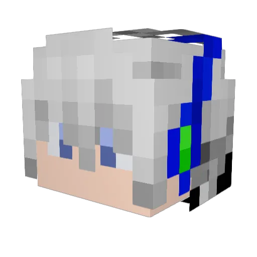 nie_yang Minecraft avatar head, 3D render