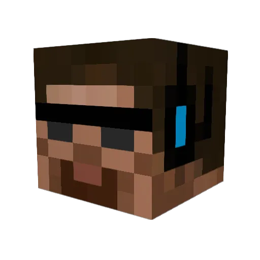 nielsman1 Minecraft avatar head, 3D render