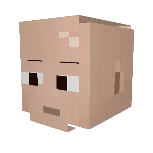 niemas Minecraft avatar head, 3D render