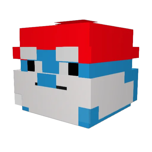 niemilyjasiu Minecraft avatar head, 3D render
