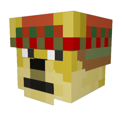 niengo Minecraft avatar head, 3D render