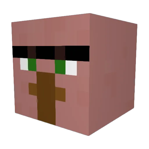 niepytany Minecraft avatar head, 3D render