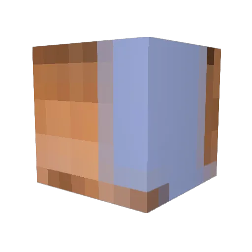 nietTV Minecraft avatar head, 3D render