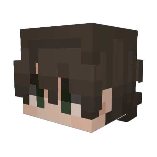 nieuu Minecraft avatar head, 3D render
