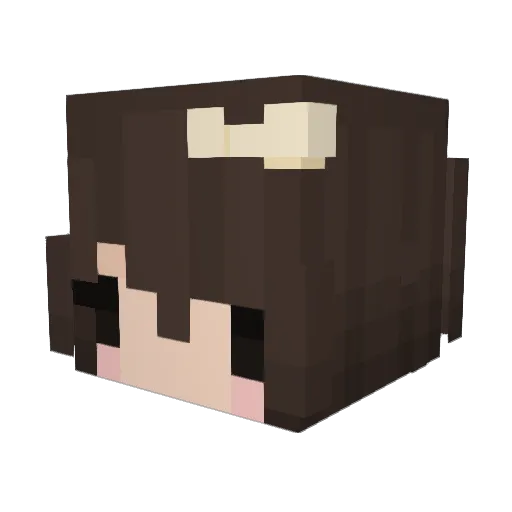 nievda Minecraft avatar head, 3D render