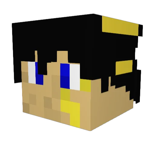 nif45 Minecraft avatar head, 3D render