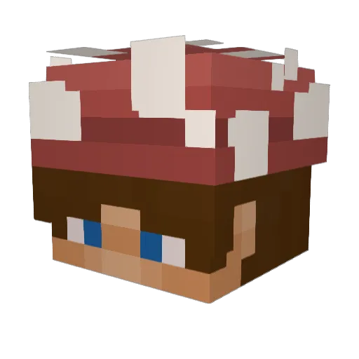 niftee Minecraft avatar head, 3D render