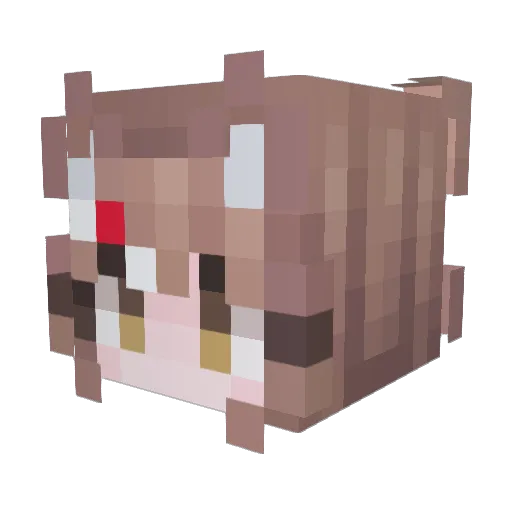 nifutina Minecraft avatar head, 3D render